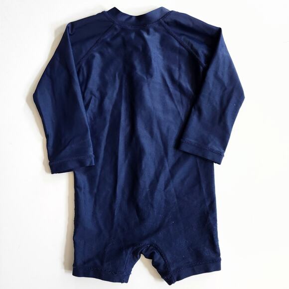 Hanna Andersson Navy Sunblock Swimmy Rash Guard Suit Size 18-24 Months | 80 cm - Picture 3 of 8